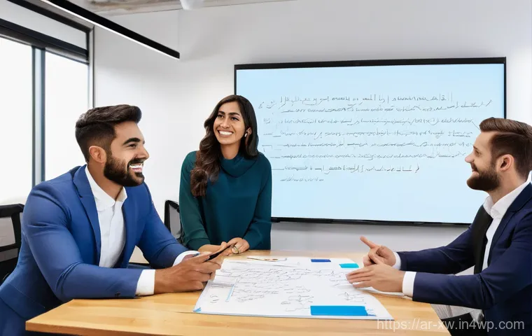 미션 스테이트먼트 작성 시 유의사항 - **"The Guiding Light of Purpose"**
    A diverse group of modern professionals, men and women of var...