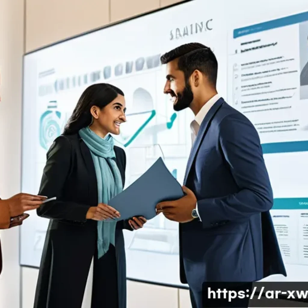 미션 스테이트먼트의 변화를 위한 단계 - **Prompt:** A dynamic scene depicting a modern, diverse team of professionals in an elegant, sunlit ...