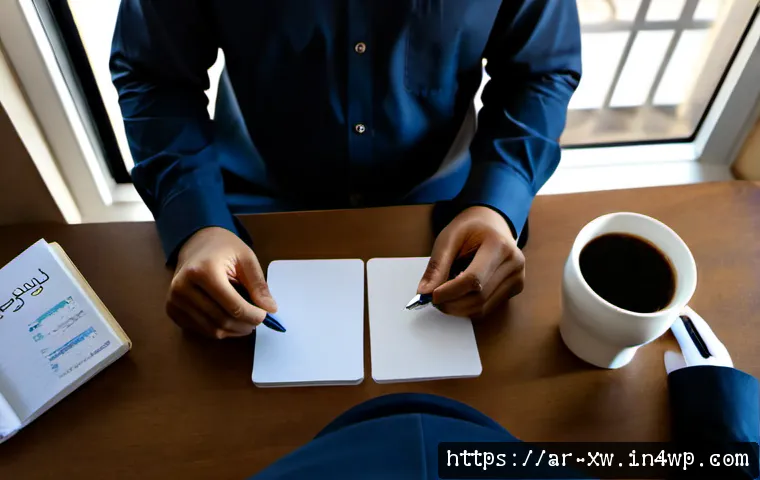 미션 스테이트먼트 작성을 위한 질문 리스트 - Photorealistic overhead view of an Arab entrepreneur in modest professional attire arranging a set o...