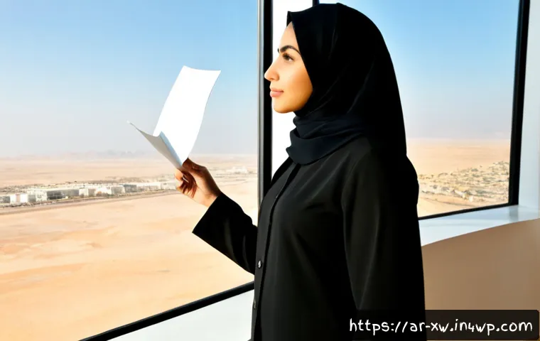개인 비전과 미션 스테이트먼트의 차이점 - Photorealistic Arab woman in modest professional attire standing beside a sunlit window in a modern ...